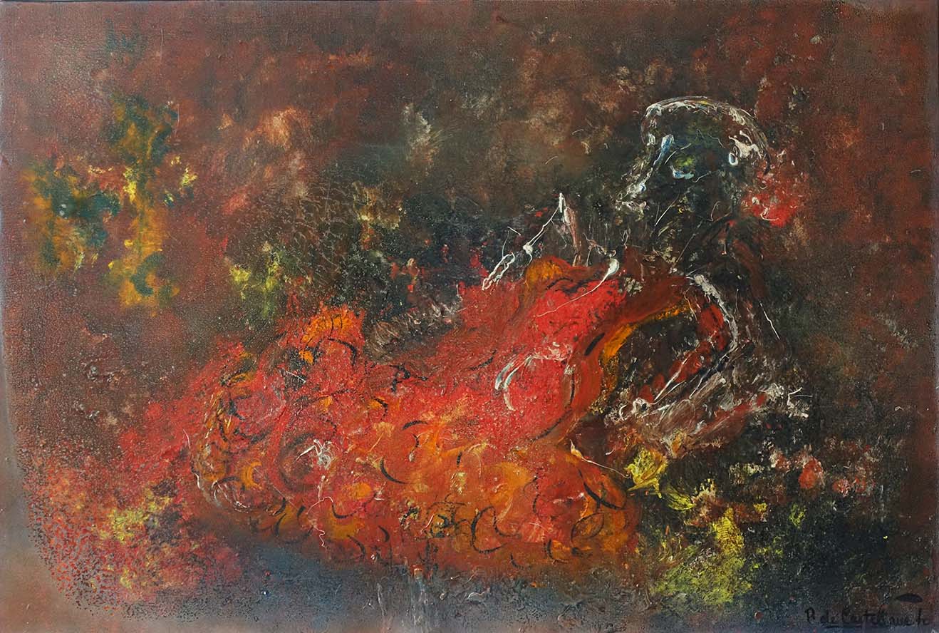 Antoine de Castellane. Femme allongée. Huile sur toile. Achat art, décoration,