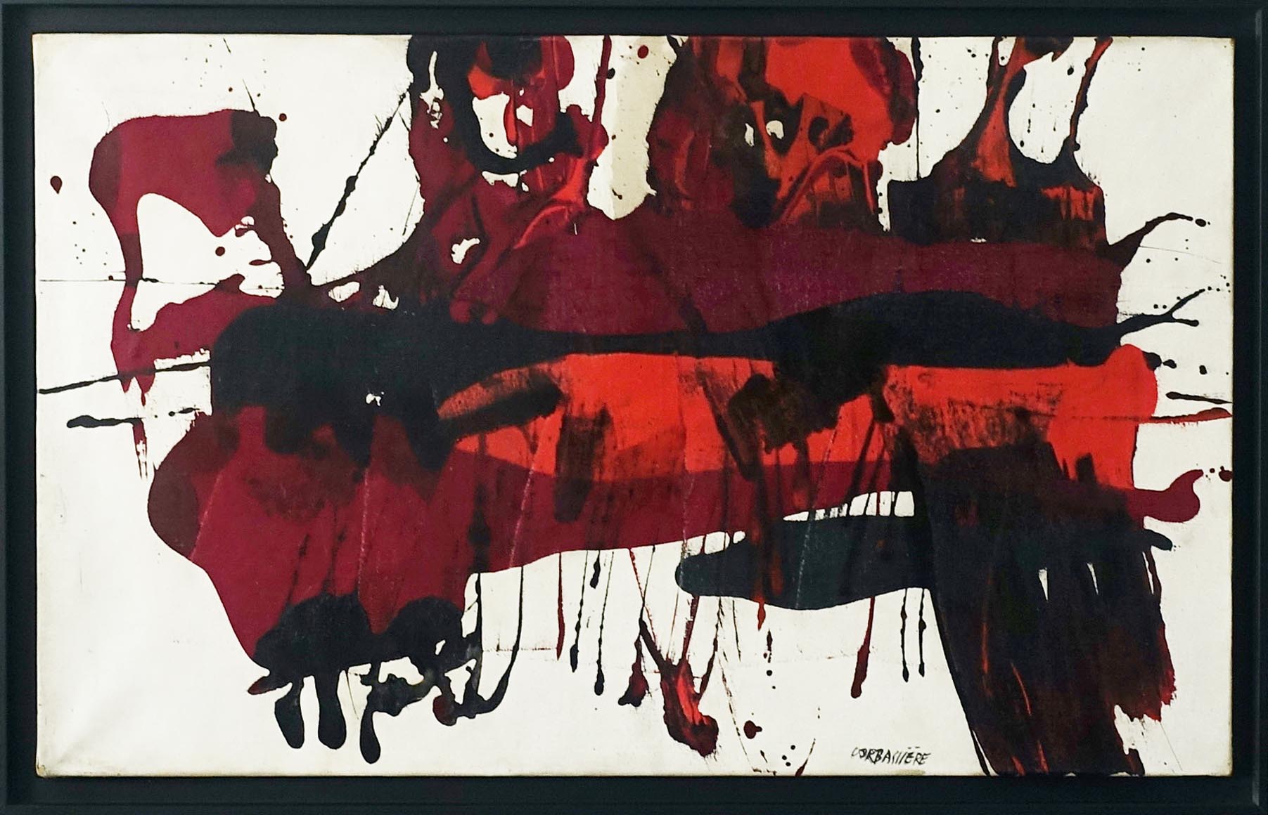 Corbassière Yves. Des rouges et des noirs. Achat art moderne, achat art abstrait, achat tableau pour décoration