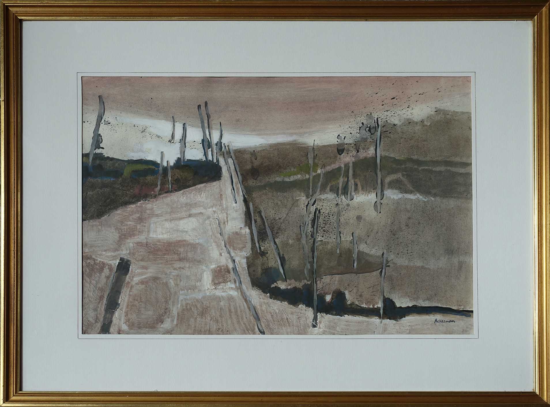 Paul Ackerman. Paysage au chemin. Achat art, achat tableau, décoration