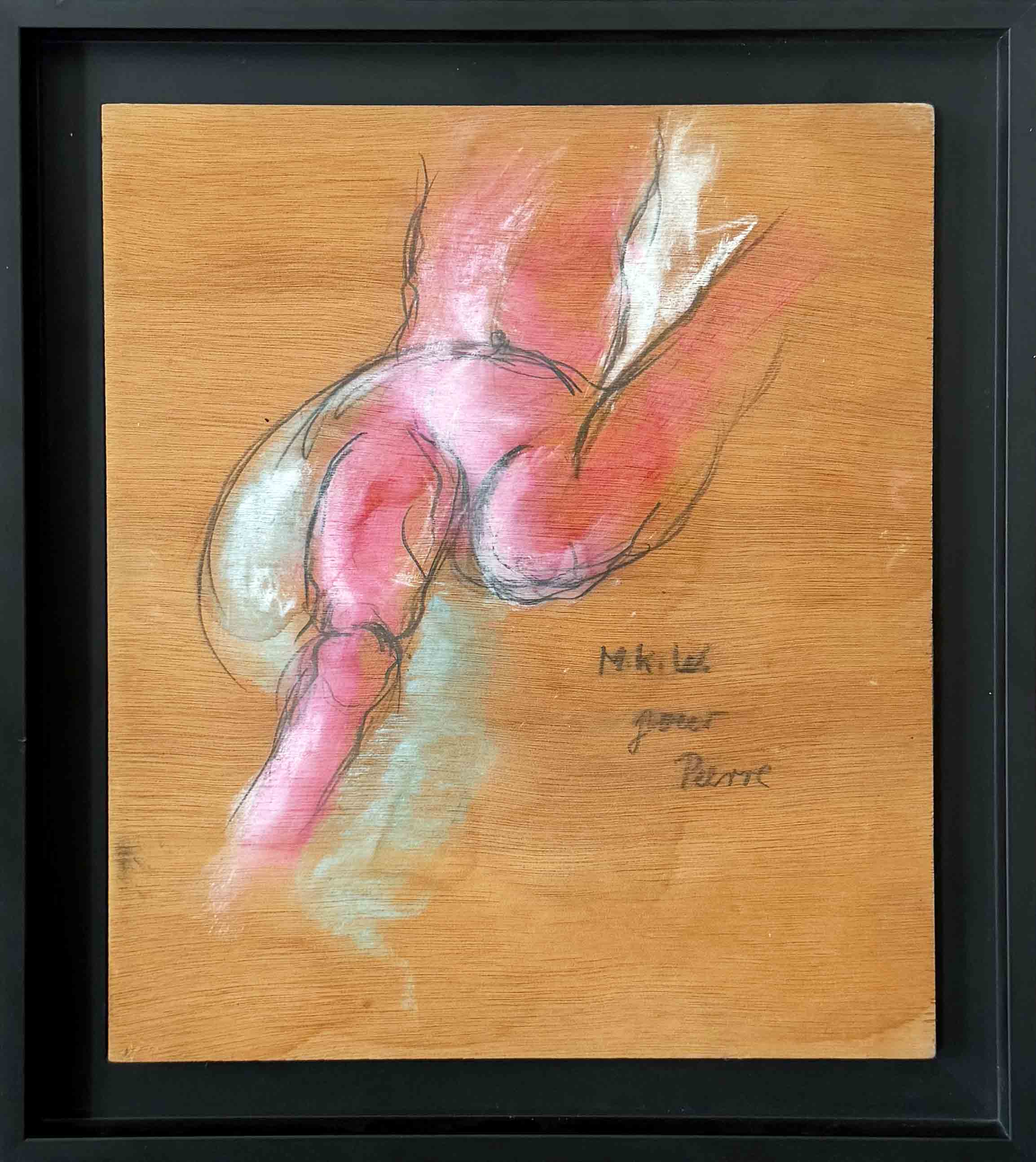 Martha Kuhn-Weber. Poupée rose. Technique mixte. Achat art, achat tableau, achat expressionnisme