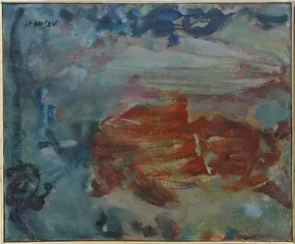 Judaïca. Hannah Ben Dov. Deuxième Ecole de Paris. Achat tableau peinture