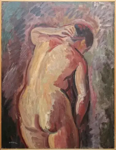 Grand nu de dos. Ch. Hoffman. Achat art décoration tableau