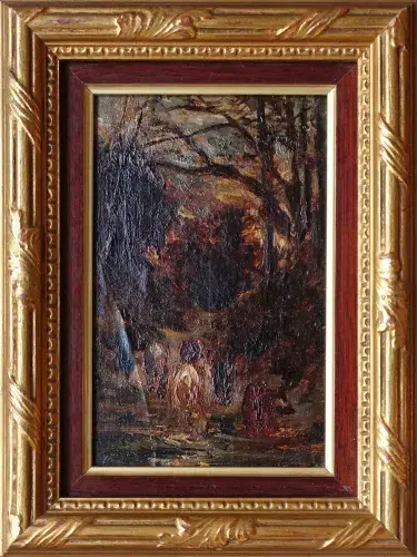 Lavandières. Impressionnisme 1875 acaht art décoration