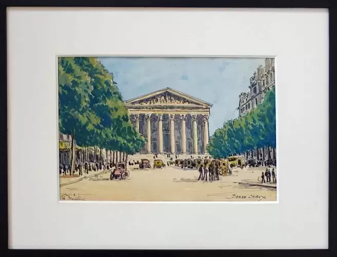 Pierre Chaux. La place de la Madeleine en 1915.