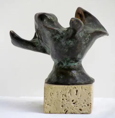 achat sculpture bronze patine Colombe de Liane Katsuki