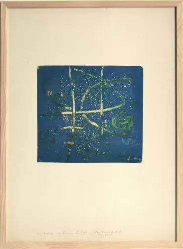 Achat tableau peinture Composition bleue et jaune de Will Faber huile sur papier