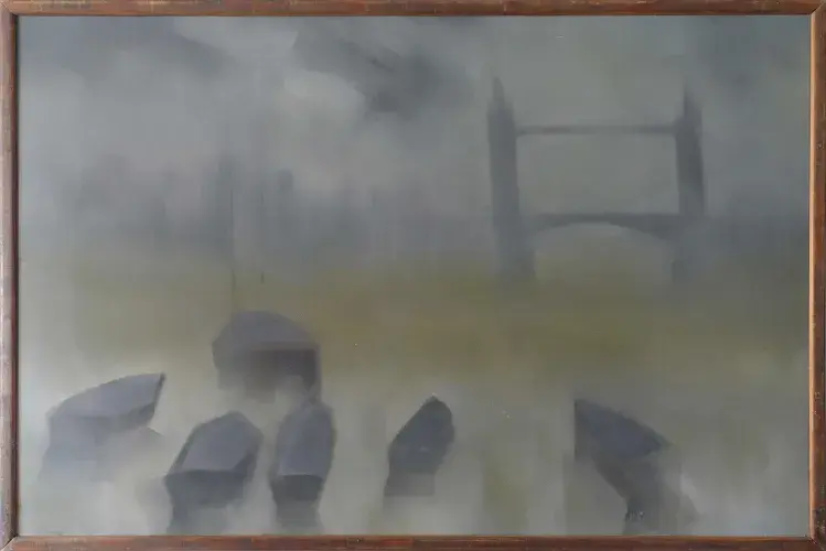 David Giles Le pont de Londres huile sur toile achat tableau décoration
