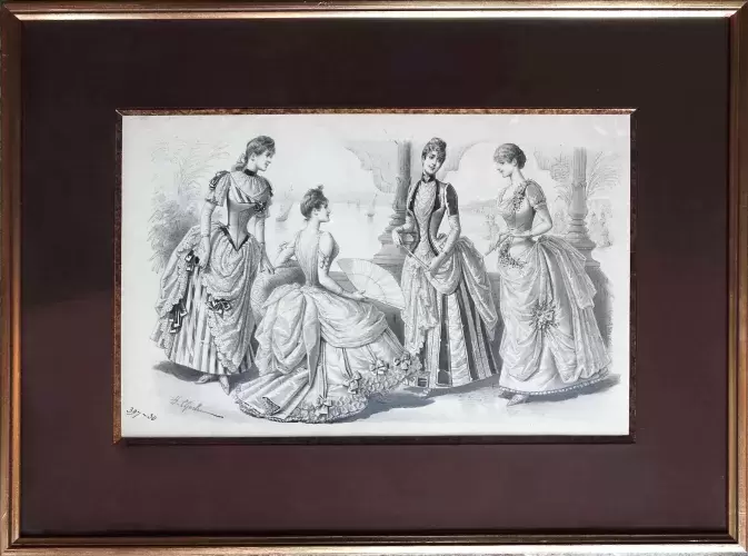 achat tableau dessin de mode décoration élégantes hg charles