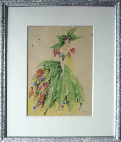 Aquarelle-WITTOP Freddy-Folies Bergère achat tableau
