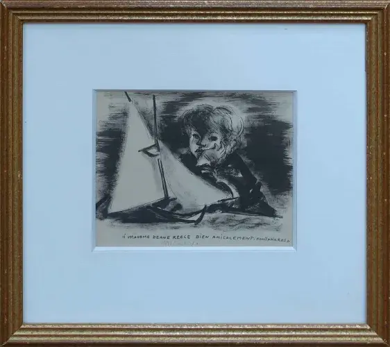 Tableau, achat décoration Mickey Reece encre de Lucien Fontanarosa.