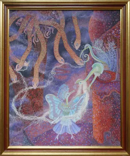 achat tableau peinture décoration Scène fantastique de guy puccio