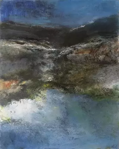 Hervio. Paysage abstrait. Achat tableau cadeau décoration