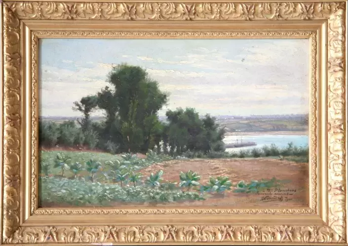 achat tableau peinture L'estuaire d'Henri Daudet