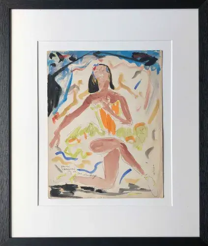 Nicolas Sternberg. Yvette Chauviré. Aquarelle. Achat tableau danse
