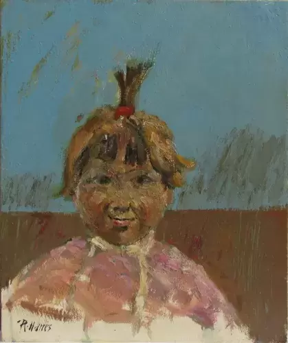 Petite fille de Robert Hanès Huile Achat tableau peinture