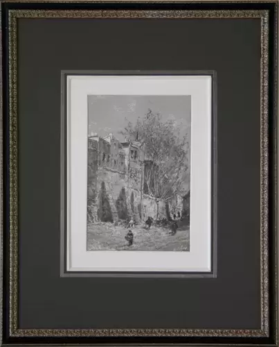 achat tableau peinture Rue Saint Vincent d'Alexandre Defaux