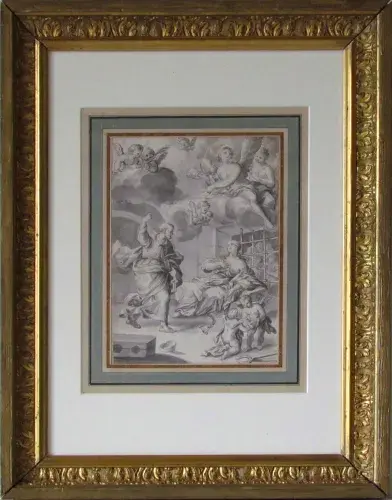 Encre-GRANO Antonio-Saint Pierre promettant le paradis à une sainte martyre