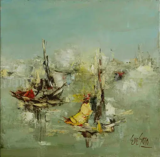 Edouardo de Soto. Trouville. Achat art, achat art du XXème siècle 