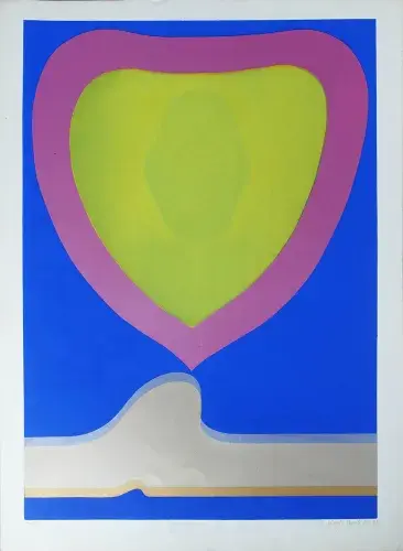 Kenji Yoshida. Naissance. Sérigraphie. Achat art abstrait. 