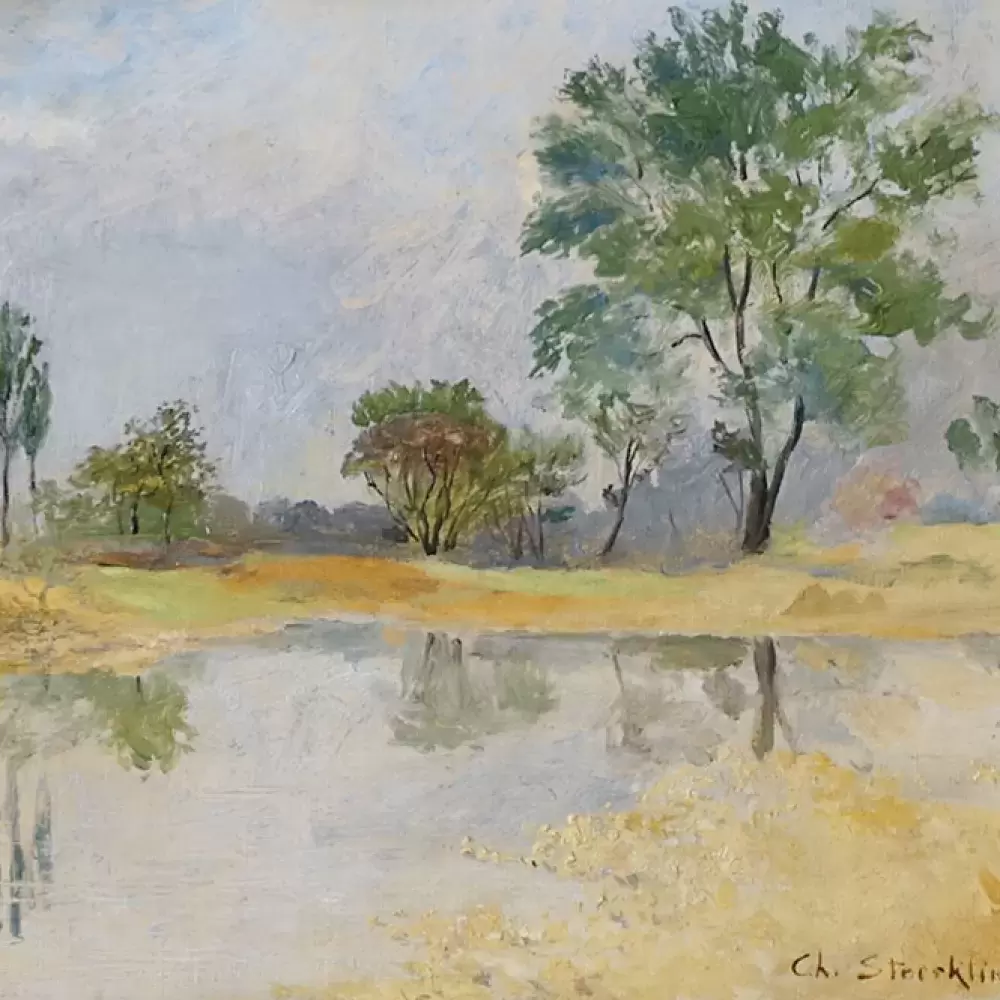 Charles Stoecklin. Paysage circa 1900