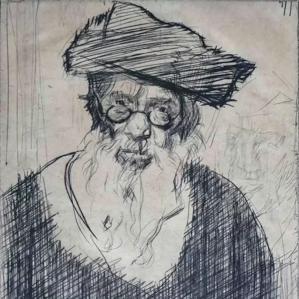 Le rabbin. Eau-forte de Frank Brangwyn. 1931.