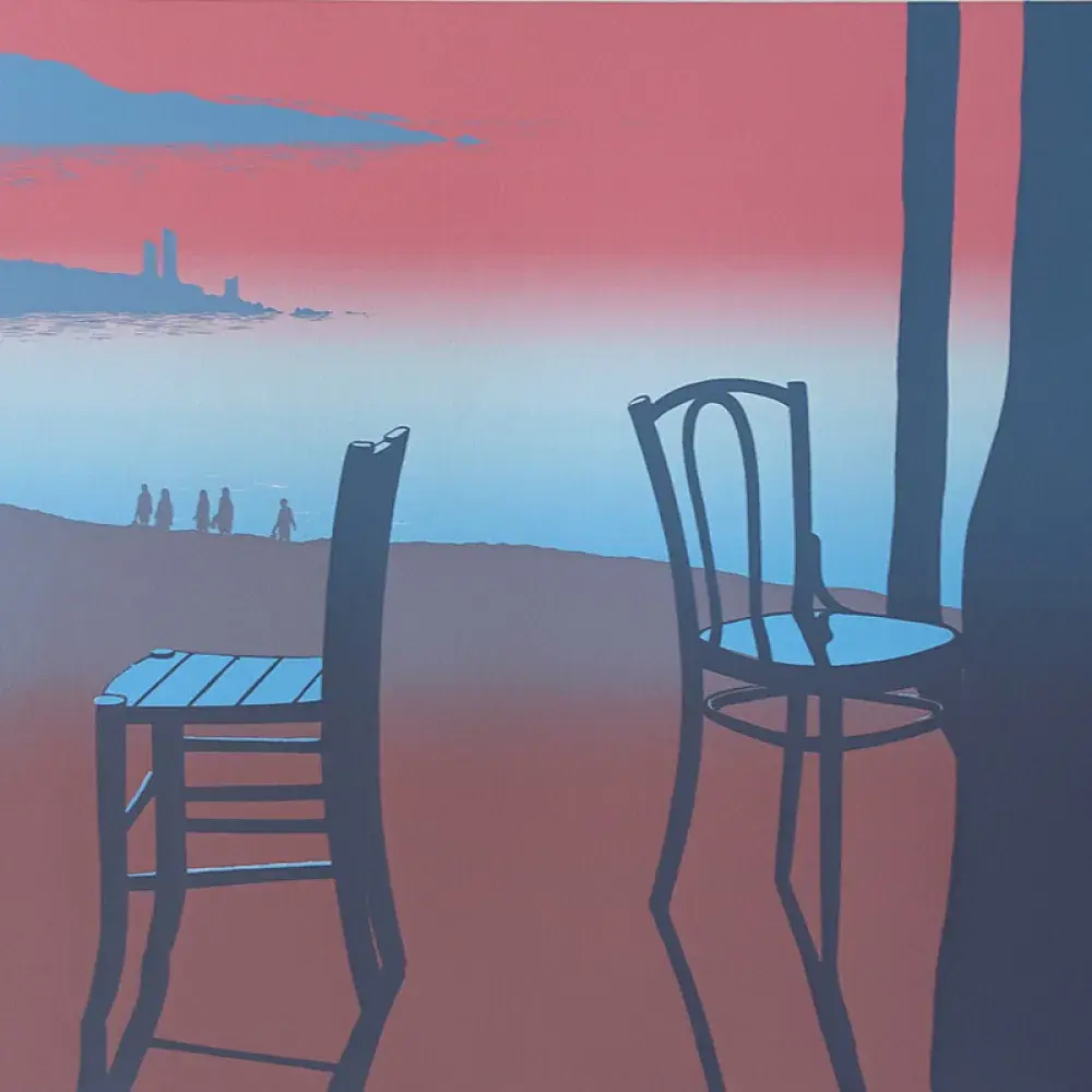 Aldo du mallo. Crépuscule. Lithographie.