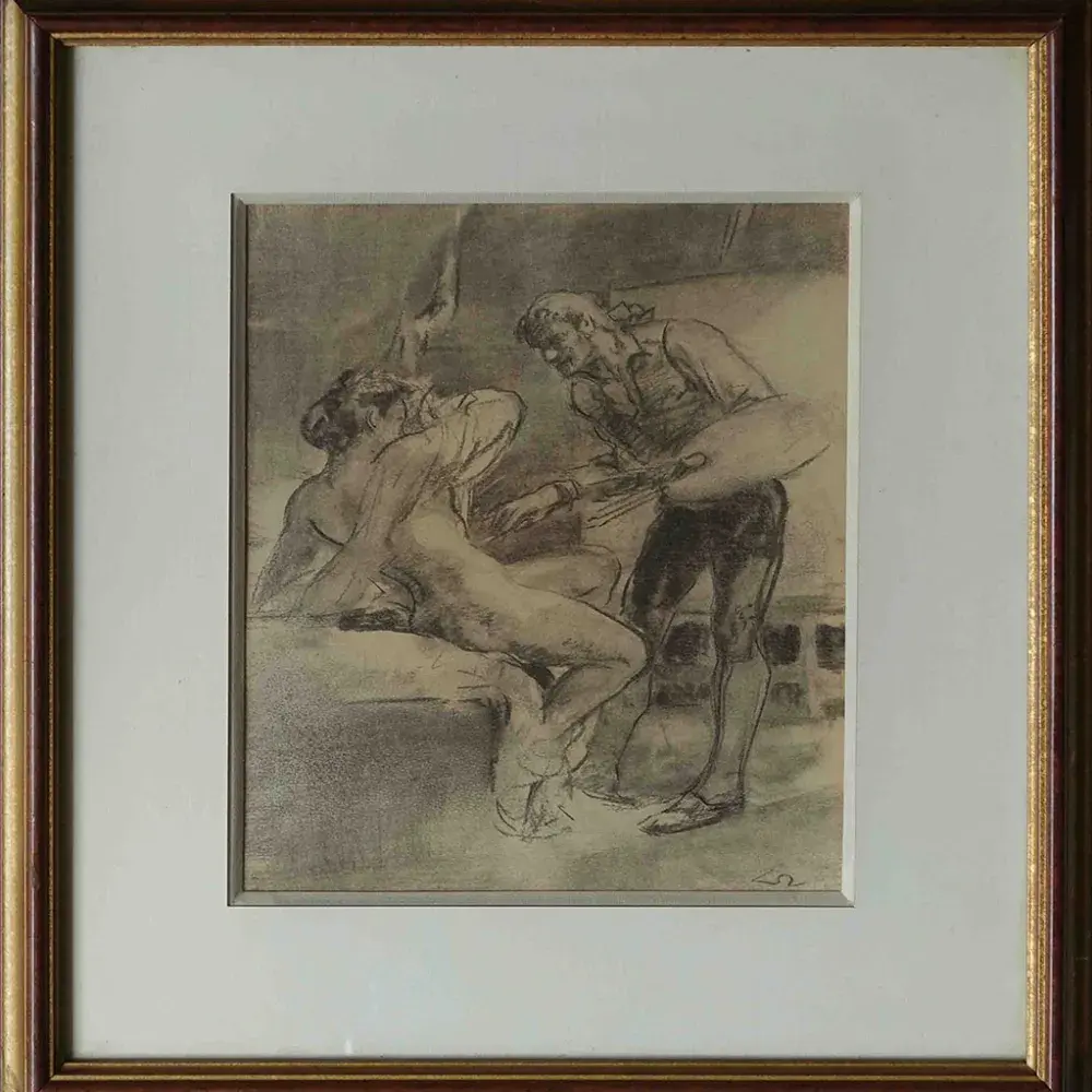 Alméric Lobel Riche. Le peintre et son modèle. 