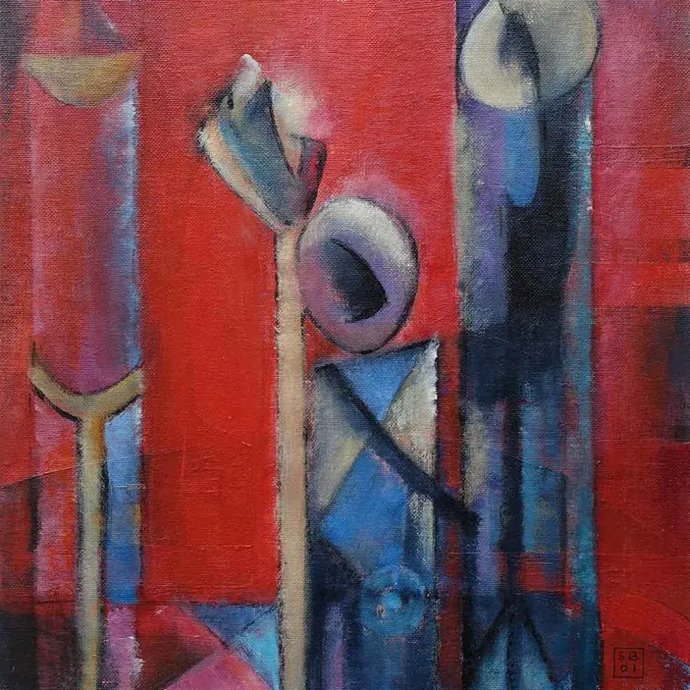 Maternité rouge. Achat art moderne, achat art abstrait