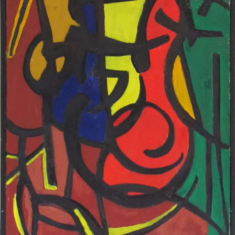 achat tableau peinture Causerie de Michel Cadoret gouache Mexique