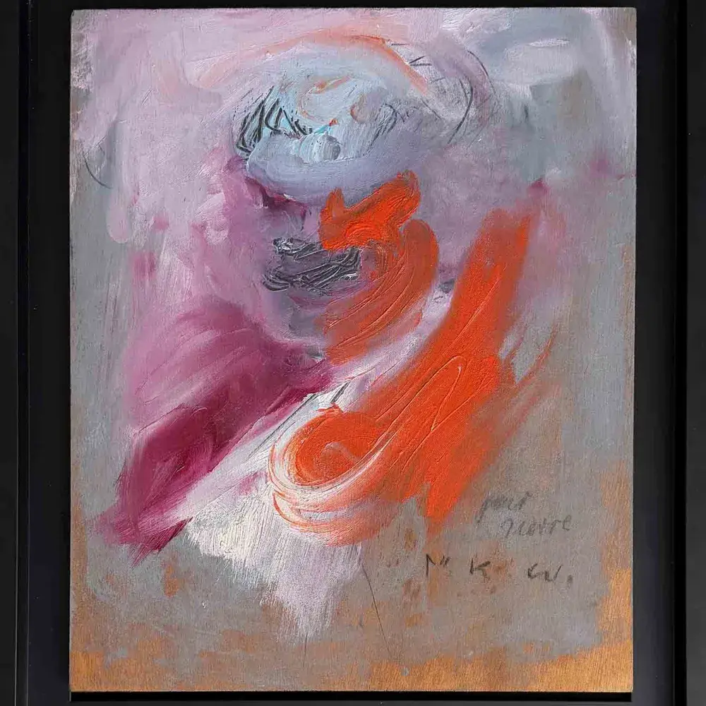 Martha Kuhn-Wber. Portrait en flamme. Achat expressionnisme allemand, 