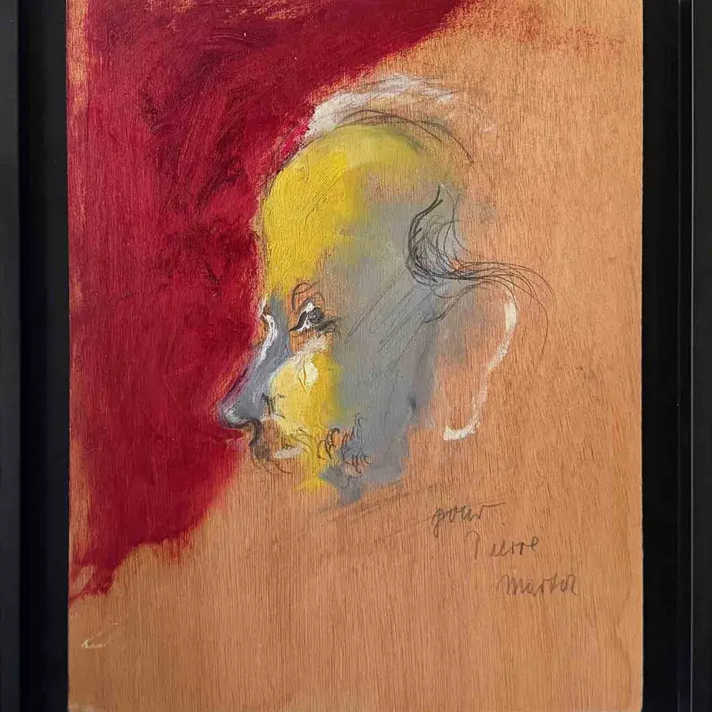 Martha Kuhn-Weber. Portrait au front jaune. Achat tableau, achat expressionnisme allemand,