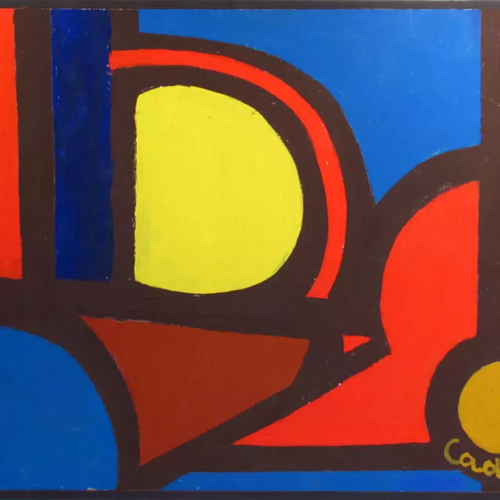 Gouache-CADORET Michel-Composition. Art abstrait. achat tableau