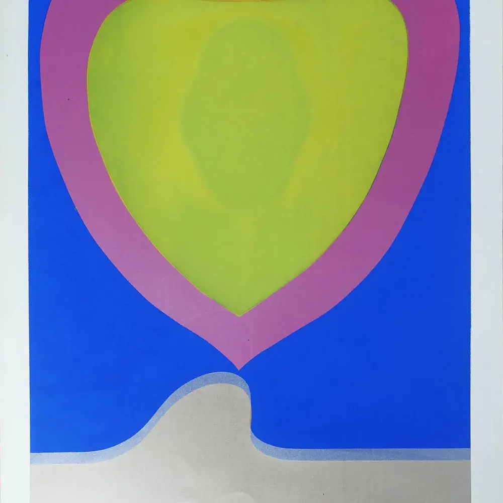 Kenji Yoshida. Naissance. Sérigraphie. Achat art abstrait. 