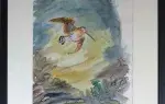achat tableau aquarelle animal oiseau andré margat becasse