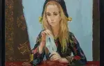 André Chochon. Arlequine. Huile sur toile. Achat art. Achat tableau.