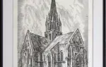 achat tableau gravure décoration Eglise de Albert Decaris 