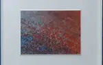 Jean-Paul Jappé. Paysage abstrait rouge et bleu. Achat art, achat art absrait
