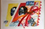 achat tableau peinture Masque de cuir et porte-jaretelle de Marzena Kawalerowicz