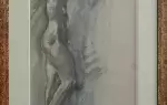 Grand nu aquarelle marius Woulfart ecole russe judaüca achat art moderne tableau décoration