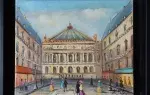 Michel Pabois. Opéra de Paris. Huile sur toile.Art naïf. Tableau achat décoration