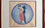 Driade de Paul Hogg. Aquarelle. Achat cubisme, achat danse