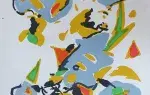 Shizu Shimada. Composition à cinq éléments. Lithographie. achat art, achat art japonais, achat art abstrait