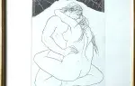 Pierre-Yves Trémois. Couple enlacé. Gravure sur cuivre. Achat art
