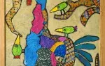 Alain Trez. Oiseau de Philippe. Acrylique et collage sur panneau tableau achat décoration