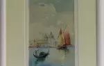 Achat tableau Venise Voiles et gondolier. Ecole italienne.