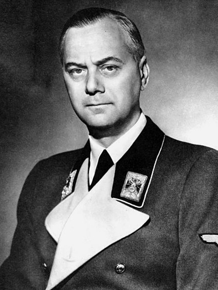 Alfred Rosenberg, à la tête de la Einsatzstab Reichsleiter Rosenberg,