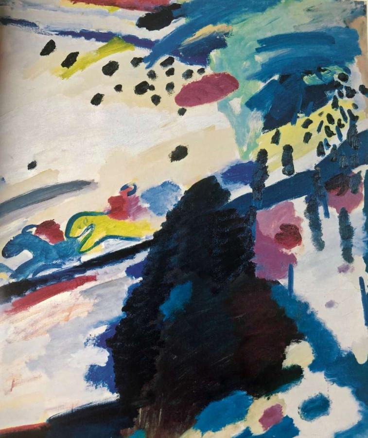 Vassily Kandinsky. Paysage romantique, détail. ©Munich, Stadtische Galerie im Lenbachhaus